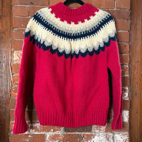 Brooks Brothers Danish Vintage Fair Isle Yoke Nordic Lambswool Sweater - Picture 7 of 7